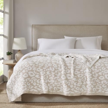 R.SHARE Leopard Print Throw Blanket - Super Soft & Cozy
