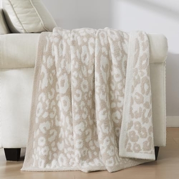 R.SHARE Leopard Print Throw Blanket - Super Soft & Cozy
