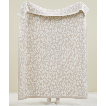 R.SHARE Leopard Print Throw Blanket - Super Soft & Cozy