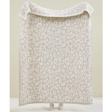 R.SHARE Leopard Print Throw Blanket - Super Soft & Cozy