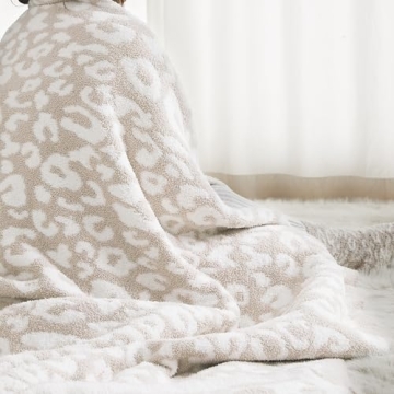 R.SHARE Leopard Print Throw Blanket - Super Soft & Cozy