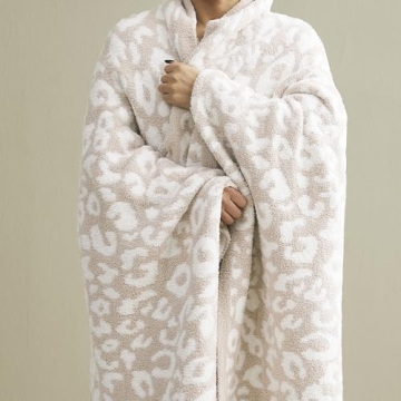 R.SHARE Leopard Print Throw Blanket - Super Soft & Cozy
