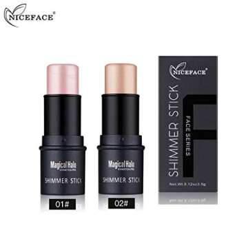 Highlighter Stick NICEFACE Shimmer Cream Powder Waterproof