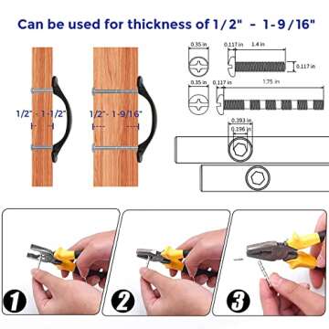 Ravinte 20 Pack Matte Black Cabinet Handles for Home