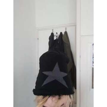 Y2k Hat Grunge Accessories Slouchy Beanies for Women Vintage Beanies Winter Warm Hat for Men Women Knitted Beanies (Black,One Size)