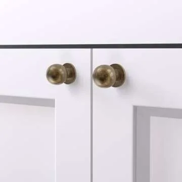 homdiy 10 Pack Vintage Bronze Cabinet Knobs Antique Round Dresser Knobs, Kitchen Drawer Knobs Bathroom Cabinet Knobs Door Knobs