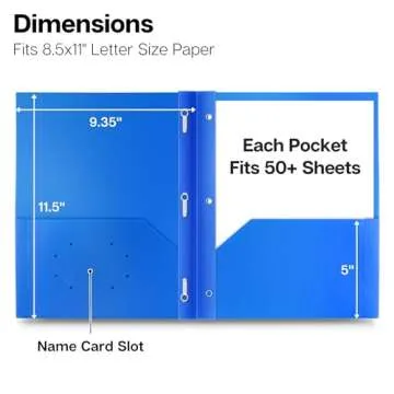 Dunwell 2 Pocket Folders - Versatile, Durable & Colorful