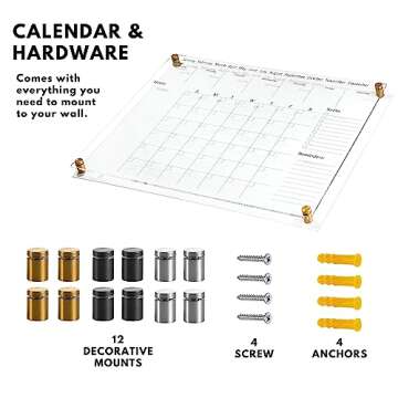 Merely Home Acrylic Wall Calendar | Elegant Planning Tool