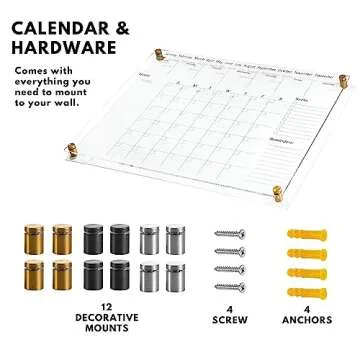 Merely Home Acrylic Wall Calendar | Elegant Planning Tool