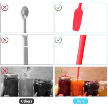 Silicone Jar Spatulas Set - Perfect for Baking Tasks