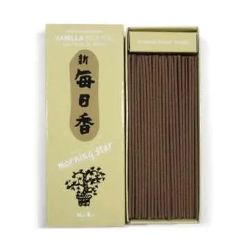 Morning Star Vanilla Incense 200 Sticks & Ceramic Holder | Nippon Kodo Quality