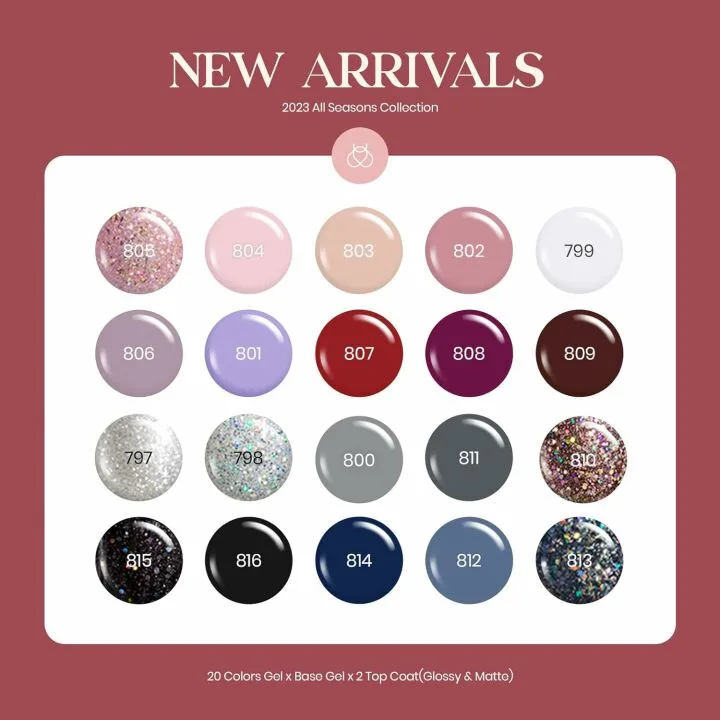 Beetles 23Pcs Gel Nail Polish Set - Nail Art Kit