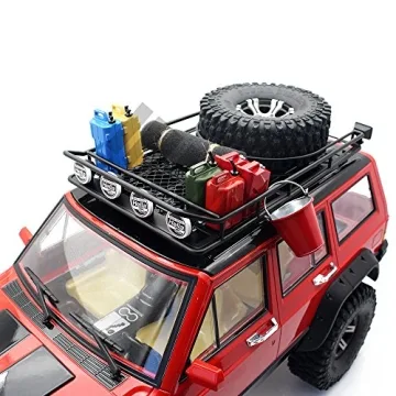 Durable Roof Rack with LED Lights for 1:10 RC Crawlers