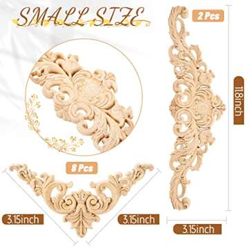 Wood Appliques and Onlays Wood Appliques for Furniture Decorative Wood Appliques Wooden Appliques DI...