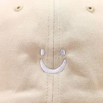 Umeepar Smile Face Adjustable Baseball Cap for All