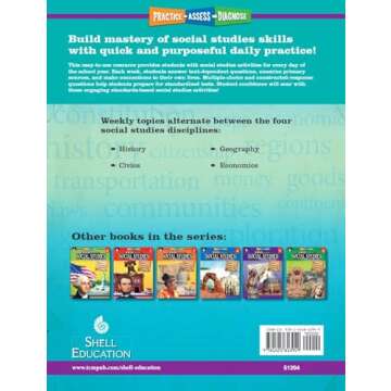 180 Days: Social Studies for 2nd Grade Practice Workbook for Classroom and Home, Cool and Fun Practi...
