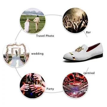 Stylish Men’s Slip-on Glitter Loafers for Any Occasion