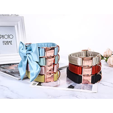 Stylish Adjustable Silk Collar with Bow for Pets