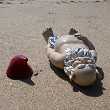 FICITI Sleeping Garden Gnome Statue, Funny naping gnome, Sunbathing gnome, Fun Gift, Decoration for Outdoors - 10 inches