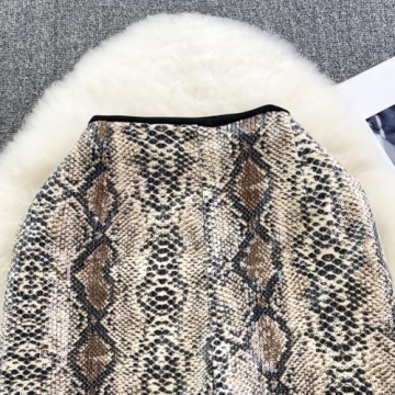 Stylish QNI Leopard Print Sequin Shorts for Women