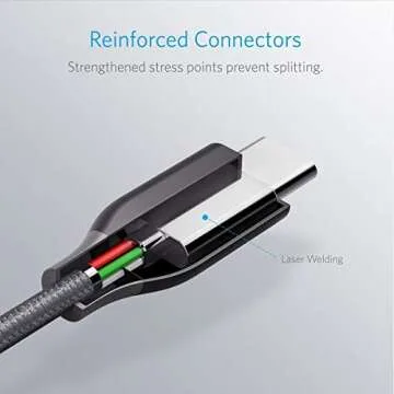 Anker Powerline+ USB C to USB C Cable, 60W USB 2.0 Cable (6ft), for USB Type-C Devices Including Galaxy Note 8 S8 S8+ S9, iPad Pro 2020, Pixel, Nexus 6P, Matebook, MacBook and More