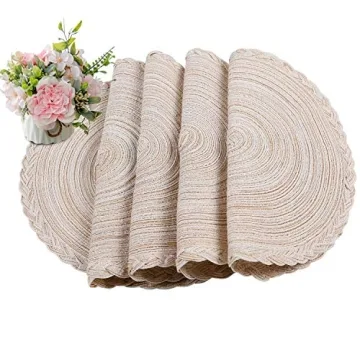 Homing Round Placemats Set of 6 – Woven Heat Resistant Mats