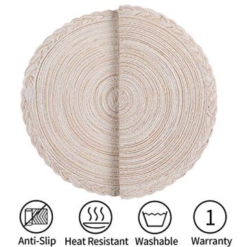 Homing Round Placemats Set of 6 – Woven Heat Resistant Mats