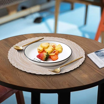 Homing Round Placemats Set of 6 – Woven Heat Resistant Mats