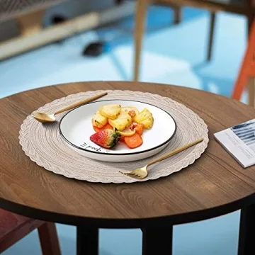 Homing Round Placemats Set of 6 – Woven Heat Resistant Mats
