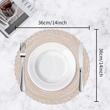 Homing Round Placemats Set of 6 – Woven Heat Resistant Mats