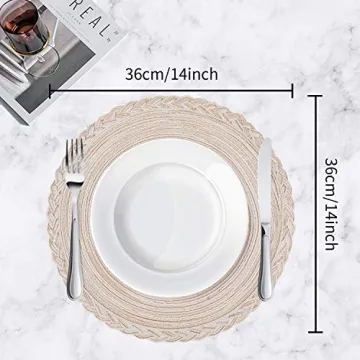 Homing Round Placemats Set of 6 – Woven Heat Resistant Mats