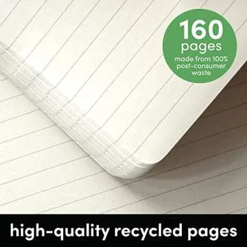 PAPERAGE Recycled Lined Journal Notebook, (Pink Blush), 160 Pages, Medium 5.6 inches x 8 inches - 100 GSM Thick Paper, Hardcover