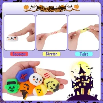 MGparty 42pcs Halloween Squishies Party Favors and Toys