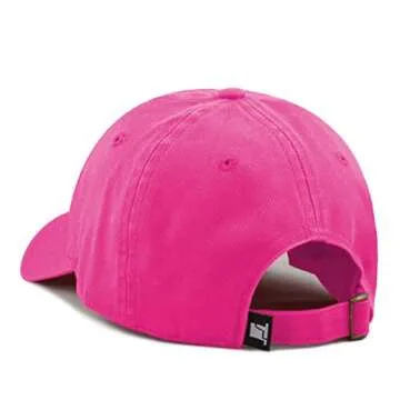 The Hat Depot Baseball Dad Hat Women Men Blank Washed Low Profile Cotton and Denim UPF 50+ Running Golf Cap Hat(Fuchsia)