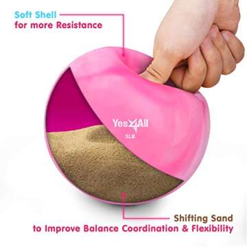Yes4All Soft Weighted Toning Ball Marble 5lb Pink