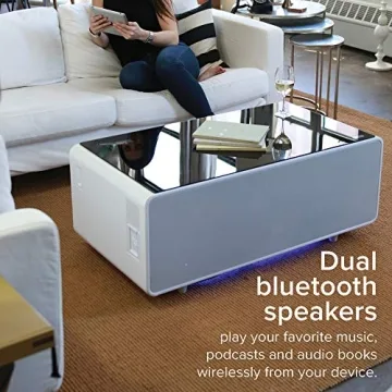 Sobro Coffee Table with Built-in Fridge and Speakers