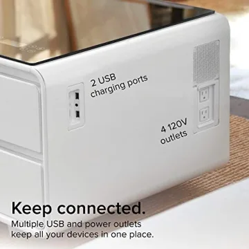 Sobro Coffee Table with Built-in Fridge and Speakers