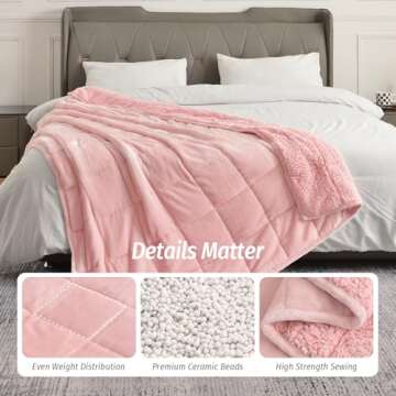 Wemore Cozy Sherpa Fleece Weighted Blanket for Adults