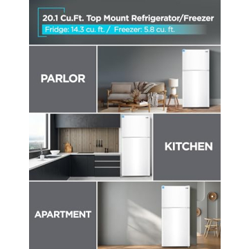 BLACK+DECKER 20.1 Cu. Ft. Top Mount Refrigerator with Ice Maker and Adjustable Temperature Control