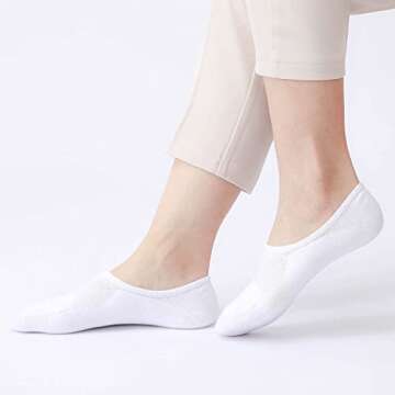 IDEGG No Show Socks Womens and Men Low Cut Ankle Short Anti-slid Athletic Running Novelty Casual Invisible Liner Socks