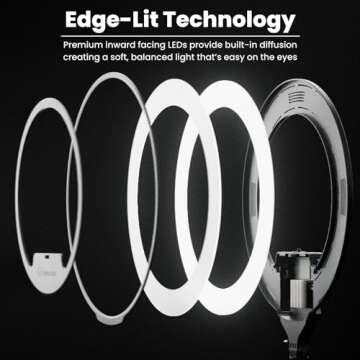 Adjustable 12-inch Ring Light for Streaming and Gaming