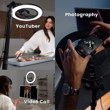 Adjustable 12-inch Ring Light for Streaming and Gaming