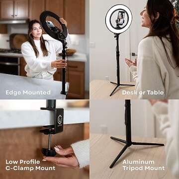 Adjustable 12-inch Ring Light for Streaming and Gaming