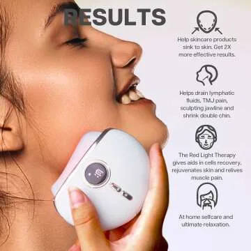 Aurora LED Gua Sha Device, Jade Stone Gua Sha Facial Tool with Heat and Vibration, Face Massager for Anti-Aging Wrinkles Puffiness Skin Rejuvenation and Toning (Aurora)