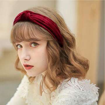 Ondder Knotted Turban Headband - Wide Non-Slip Hair Accessory for Women and Girls