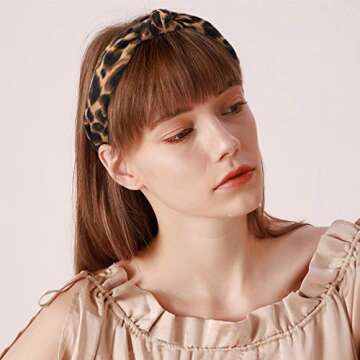 Ondder Knotted Turban Headband - Wide Non-Slip Hair Accessory for Women and Girls