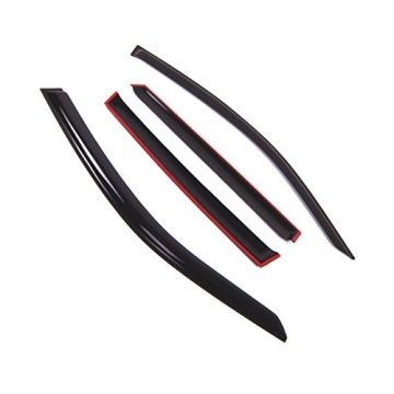 Custom-fit Car Window Rain Guards for Subaru Forester (2014-2016), Dark Smoke