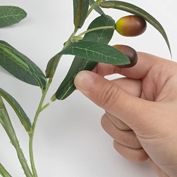 SHACOS 3 PCS 39" Fake Olive Tree Branches Olive Stems Large Tall Artificial Greenery Stems Bulk Faux Olive Branches for Vase Olive Leaves Plant Branch Greenery Decor
