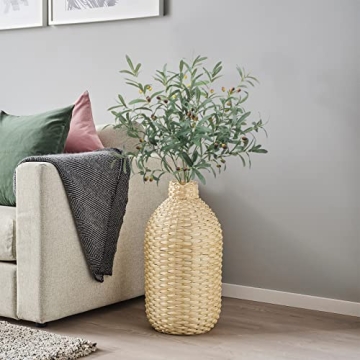 SHACOS 3 PCS 39" Fake Olive Tree Branches Olive Stems Large Tall Artificial Greenery Stems Bulk Faux Olive Branches for Vase Olive Leaves Plant Branch Greenery Decor