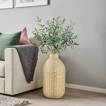 SHACOS 3 PCS 39" Fake Olive Tree Branches Olive Stems Large Tall Artificial Greenery Stems Bulk Faux Olive Branches for Vase Olive Leaves Plant Branch Greenery Decor